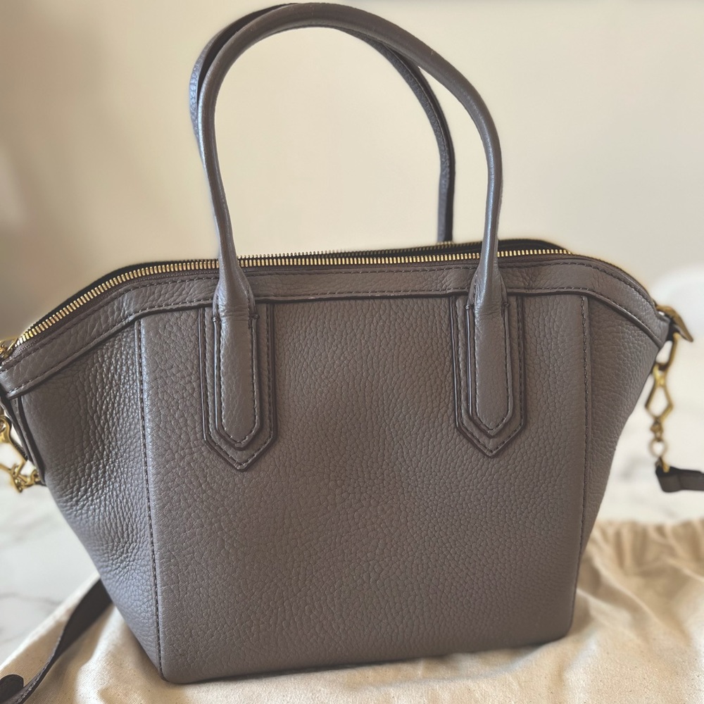J.Crew Tartine mini satchel taupe grey